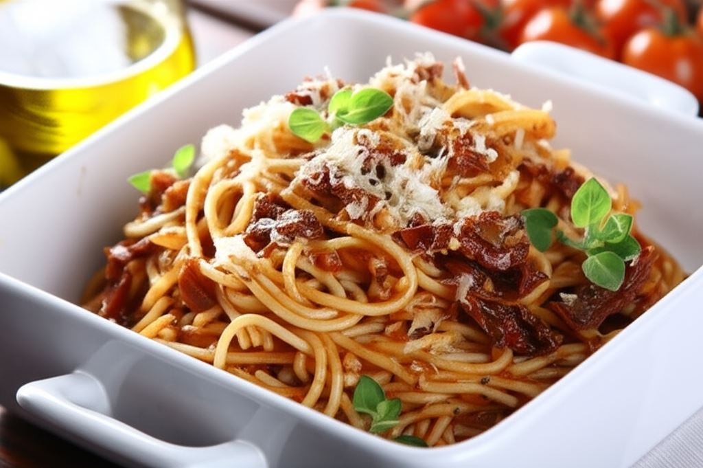 Spaghetti z suszonymi pomidorami