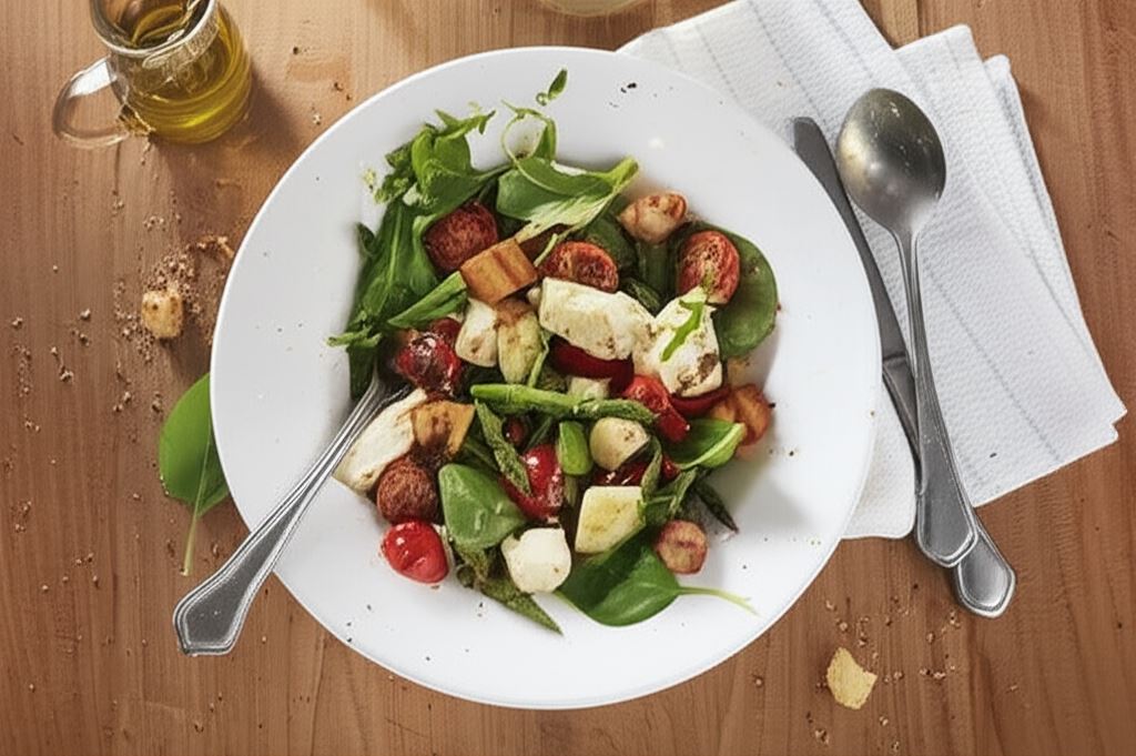 Śródziemnomorska sałatka z mozzarellą