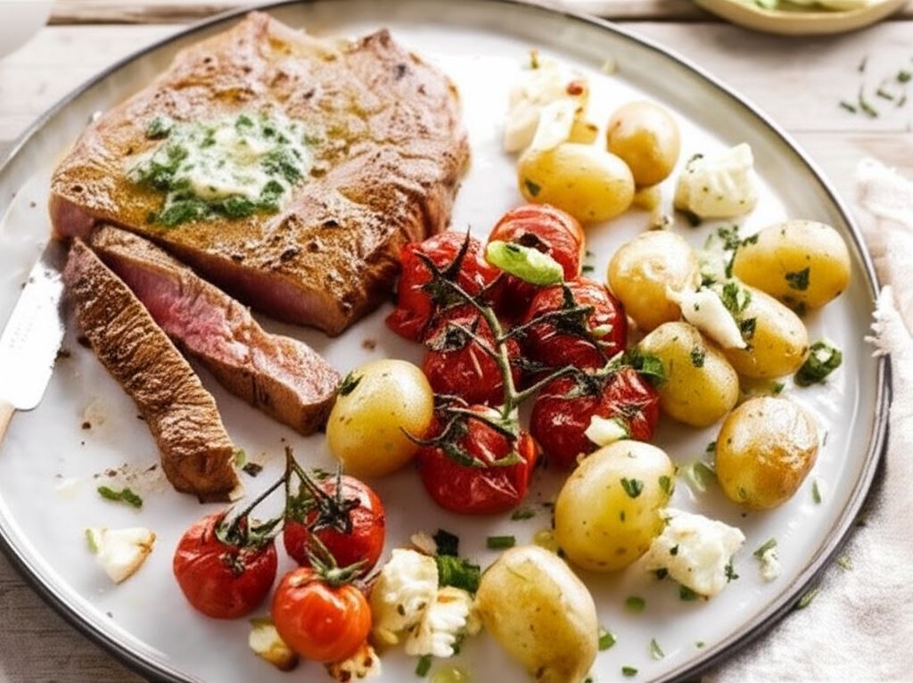 Stek z masłem czosnkowym