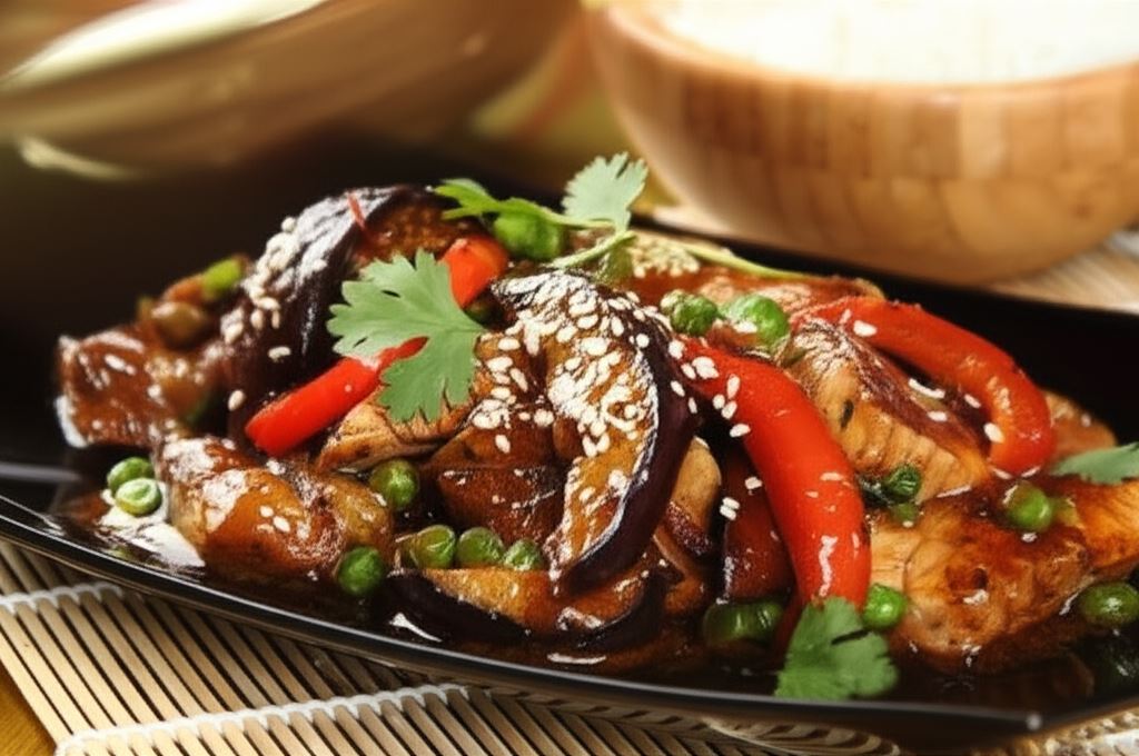 Steki wieprzowe z warzywami z woka