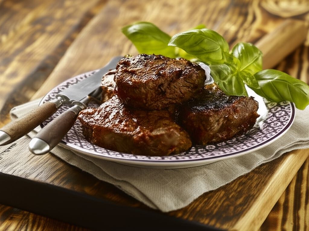 Steki wołowe w marynacie z suszonych pomidorów