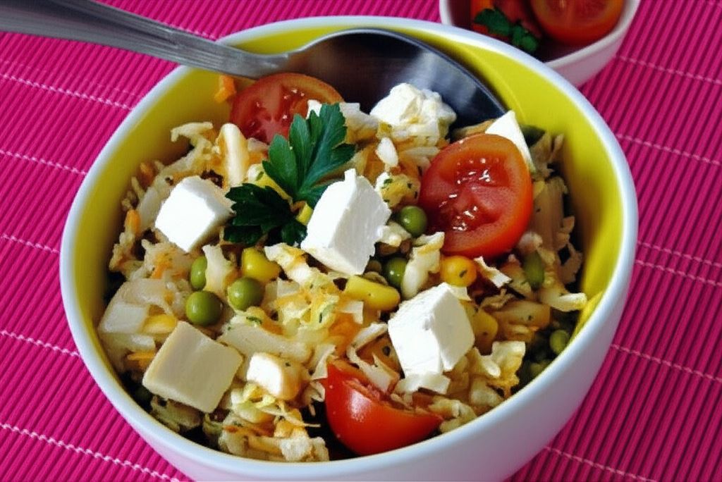 Surówka z kapusty pekińskiej i serem feta