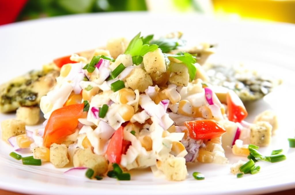 Surówka z kapusty pekińskiej z kukurydzą