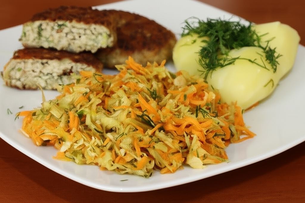 Surówka z młodej kapusty kiszonej z marchewką