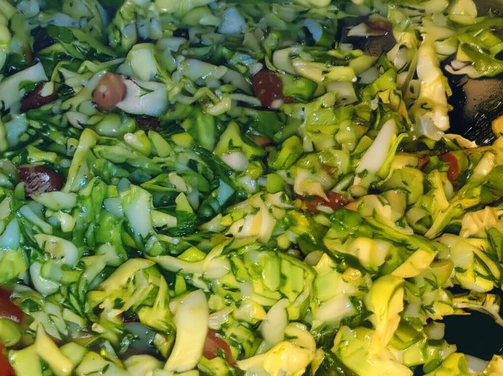 Surówka z młodej kapusty z pomidorami