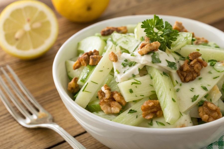 Surówka z selera naciowego i orzechów