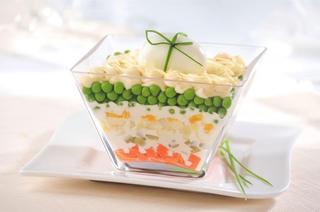 Świąteczna sałatka jarzynowa z majonezem