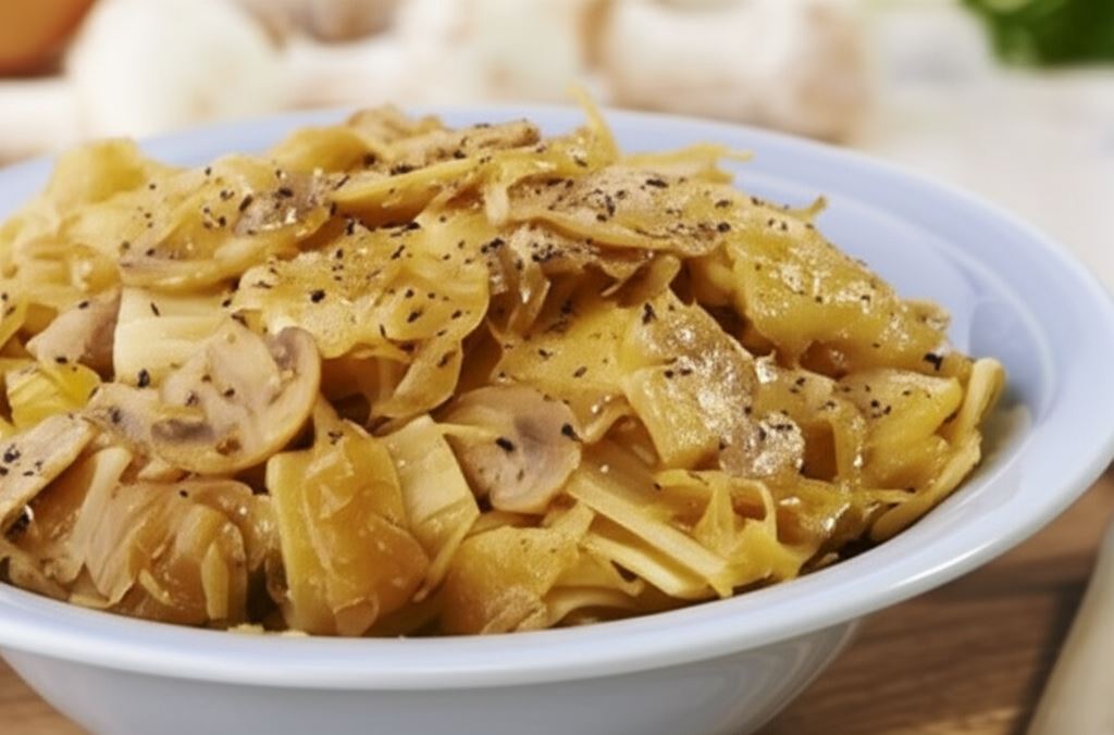 Świąteczne łazanki z kapustą i grzybami