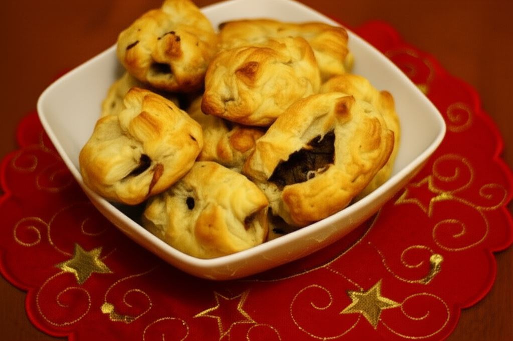 Świąteczne paszteciki z ciasta francuskiego