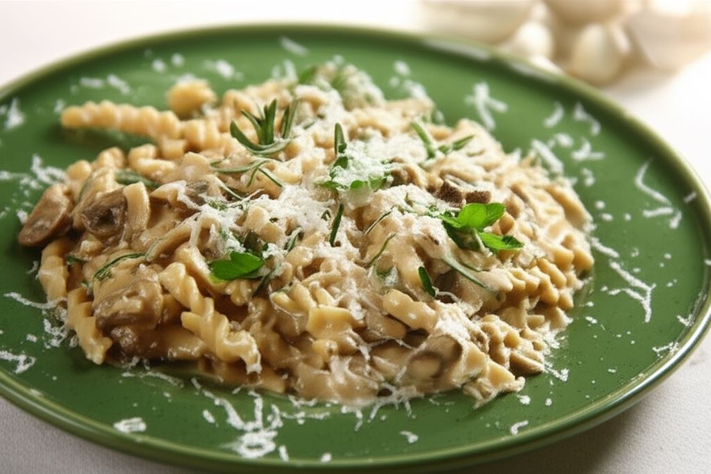 Świderki w sosie grzybowym z rozmarynem