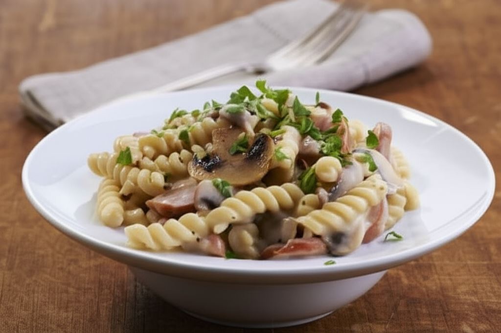 Świderki z grzybami