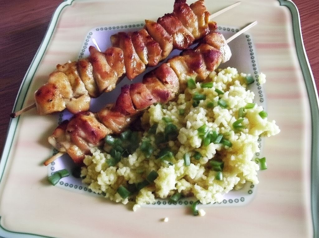 Szaszłyki curry z kuskusem