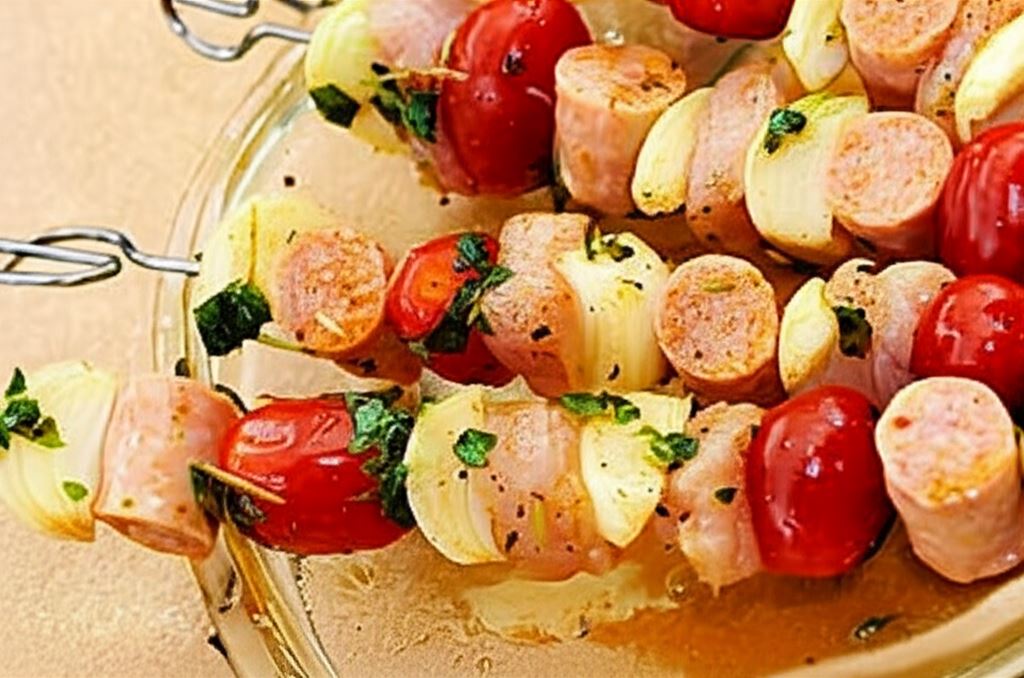 Szaszłyki w marynacie z oregano