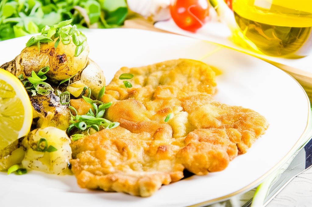 Sznycel wiedeński z sałatką ziemniaczaną