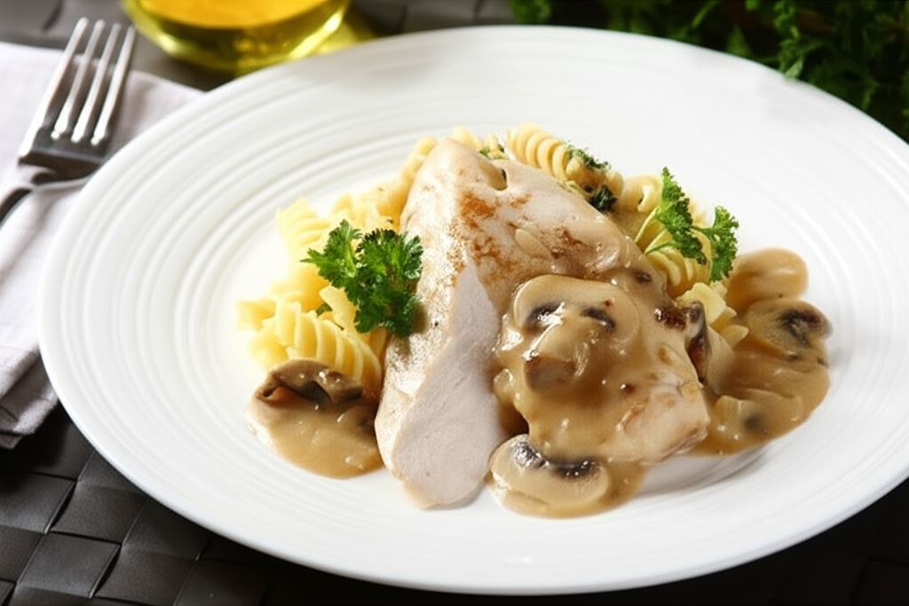 Sznycle z indyka w polewie grzybowej
