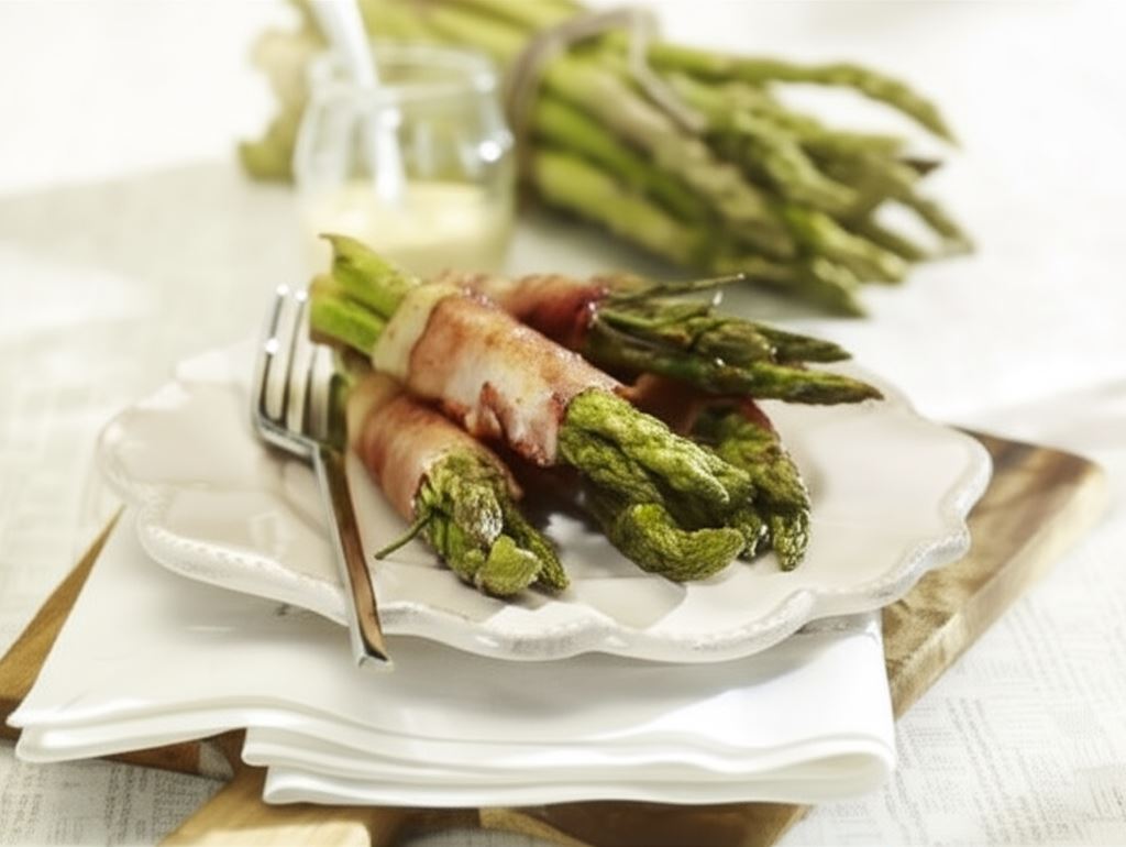 Szparagi zapiekane z szynką schwarzwaldzką