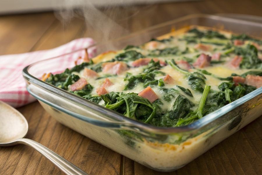 Szpinakowa zapiekanka