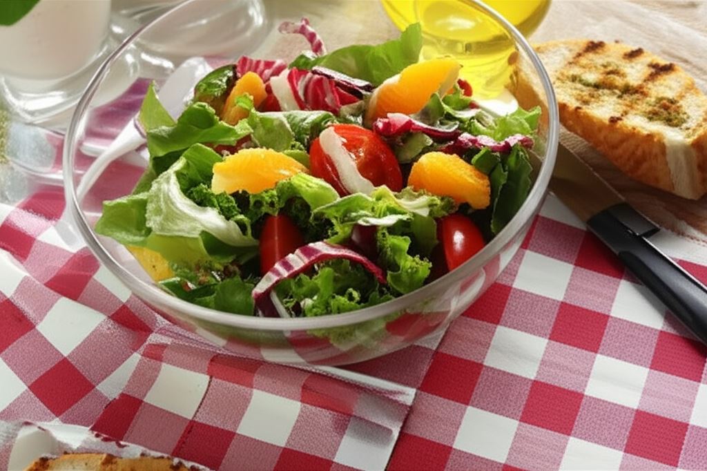 Szybka sałatka na grilla z prażonymi migdałami-VIDEO