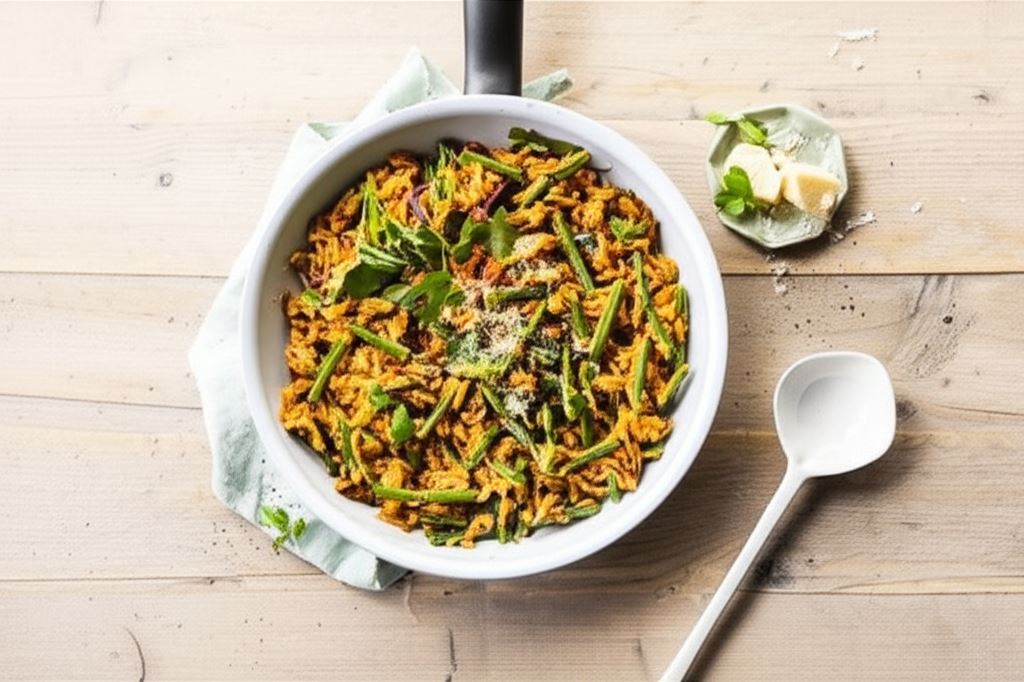 Szybki ryż z fasolką z patelni