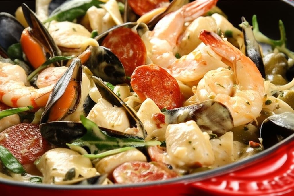 Tagliatelle w hiszpańskim stylu