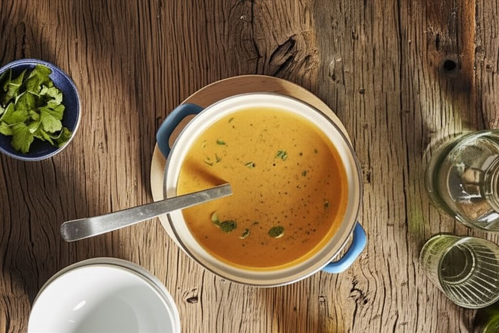 Tajska zupa curry ze słodkich ziemniaków