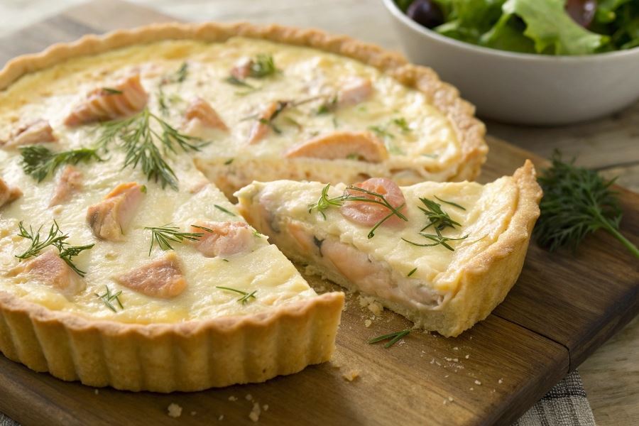 Tarta z wędzoną rybą