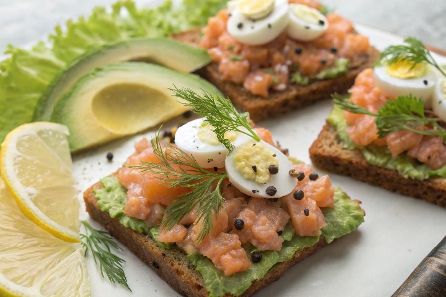 Tatar z wędzonego łososia