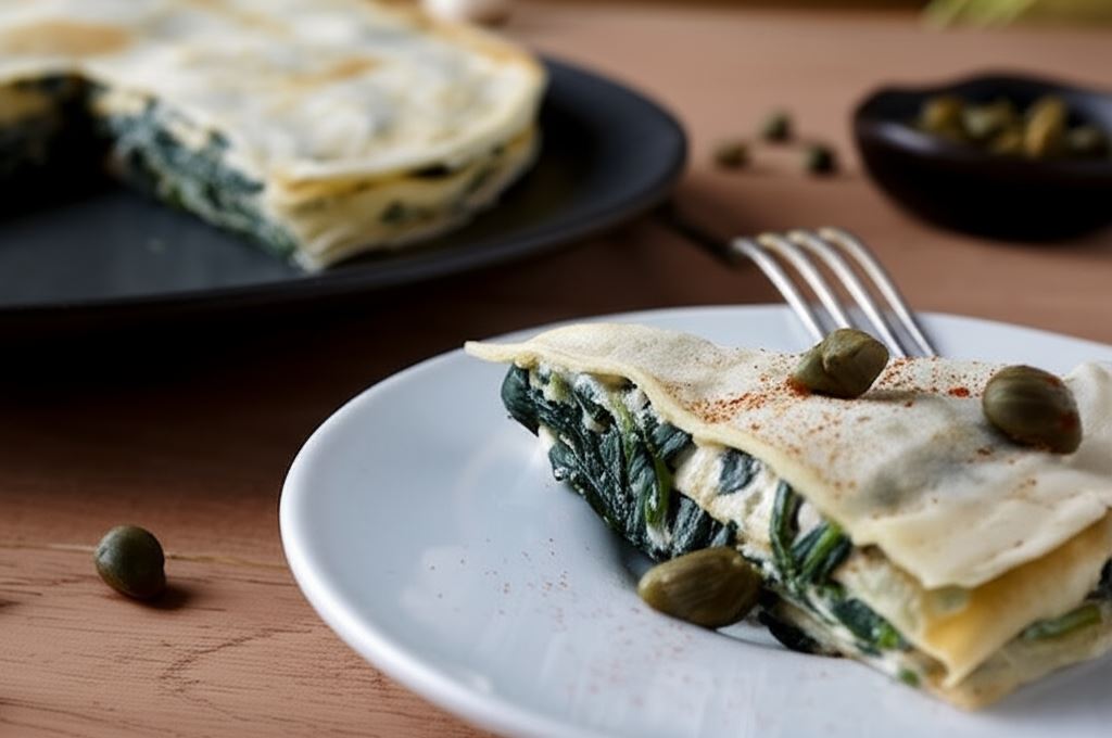 Tort naleśnikowy ze szpinakiem