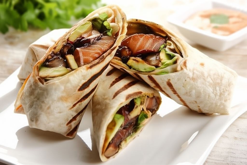 Tortilla z łososiem