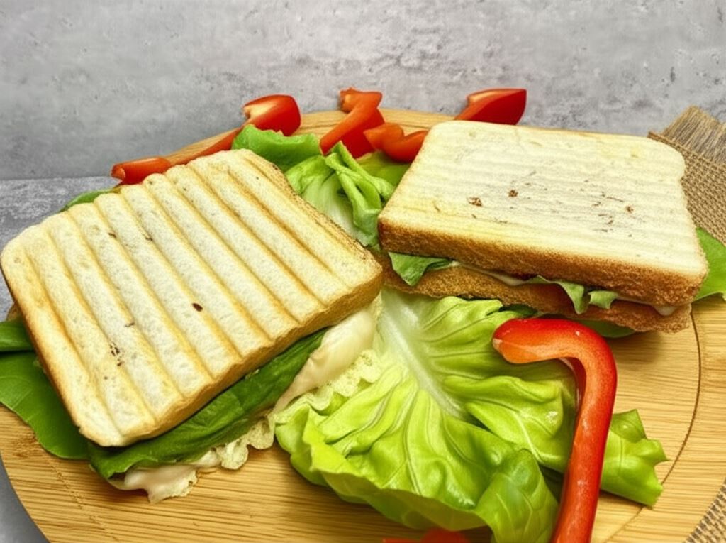 Tosty z roślinnym mięsem mielonym