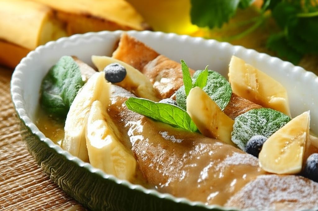 Tropikalne naleśniki z bananami