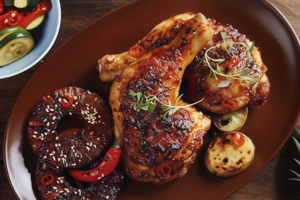 Udka teriyaki z ananasem