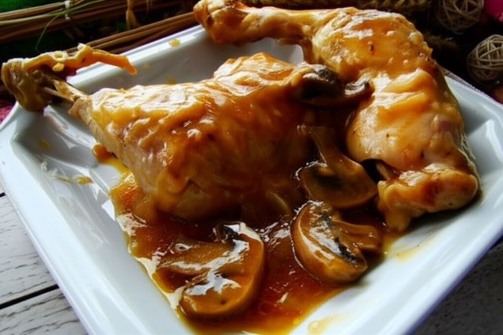 Udka w sosie grzybowo-pieczarkowym