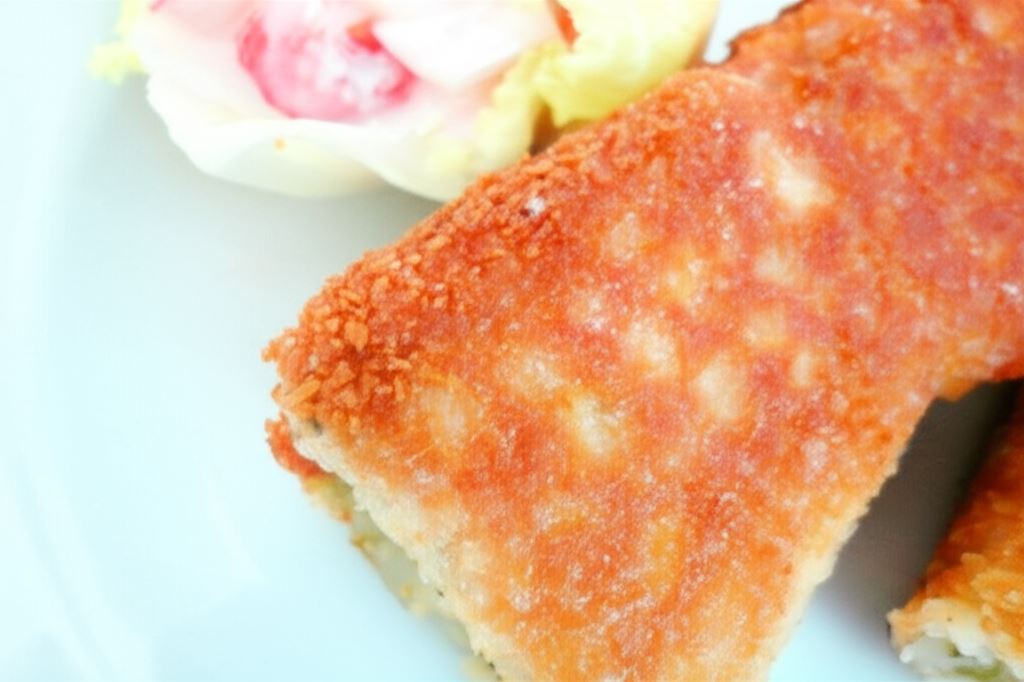 Waflowe krokieciki z ziemniaczanym nadzieniem