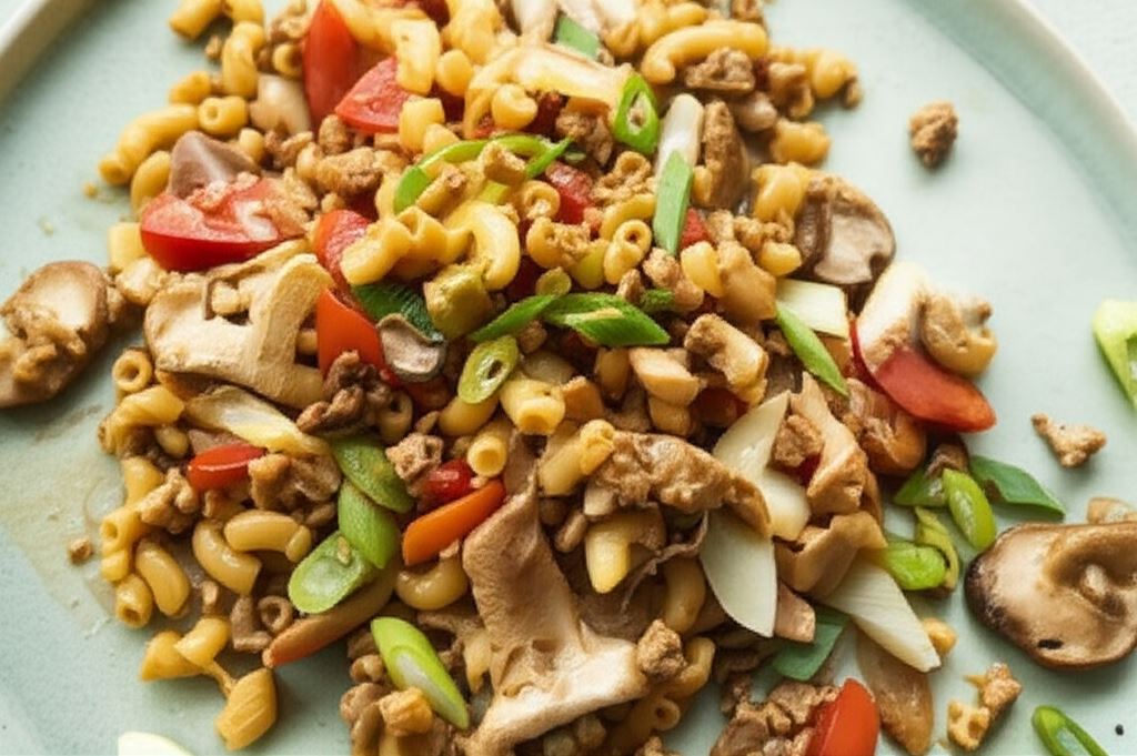 Wegański makaron z patelni