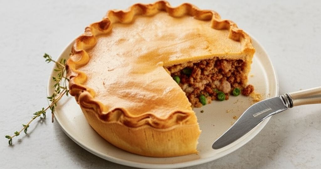 Wegańskie ciasto z roślinnym mięsem mielonym