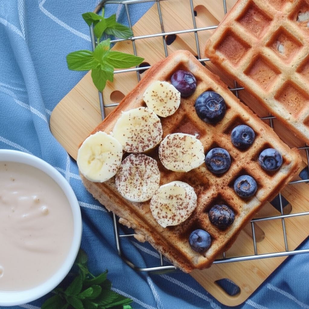 Wegańskie gofry z cynamonem