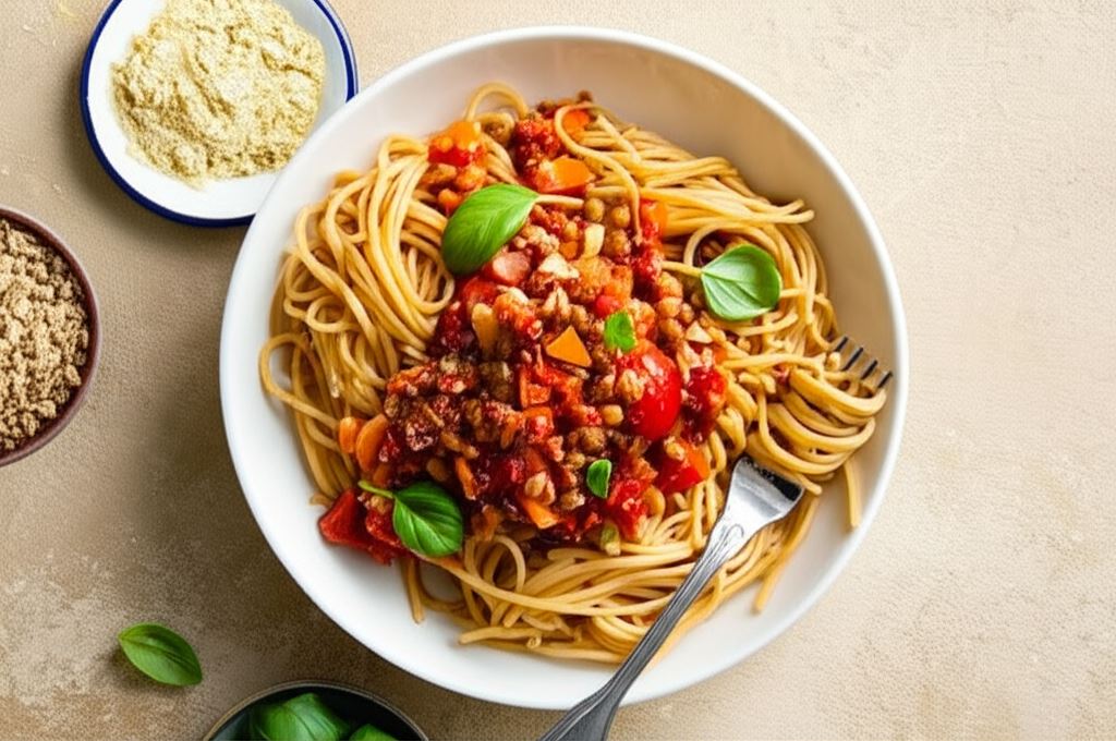 Wegańskie spaghetti bolognese