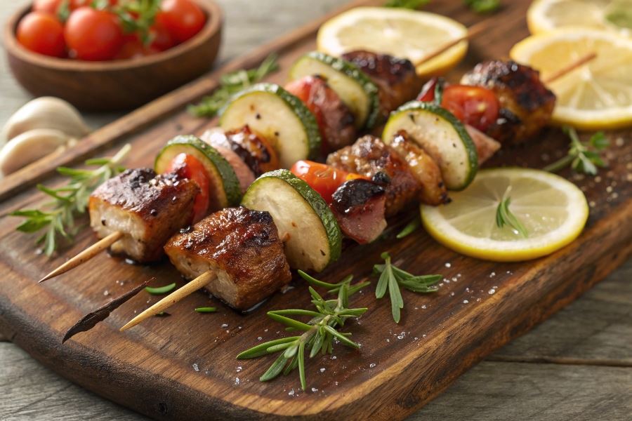 Węgorz pieczony na rożnie