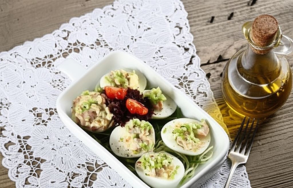 Wielkanocne jajka z pieczarkami