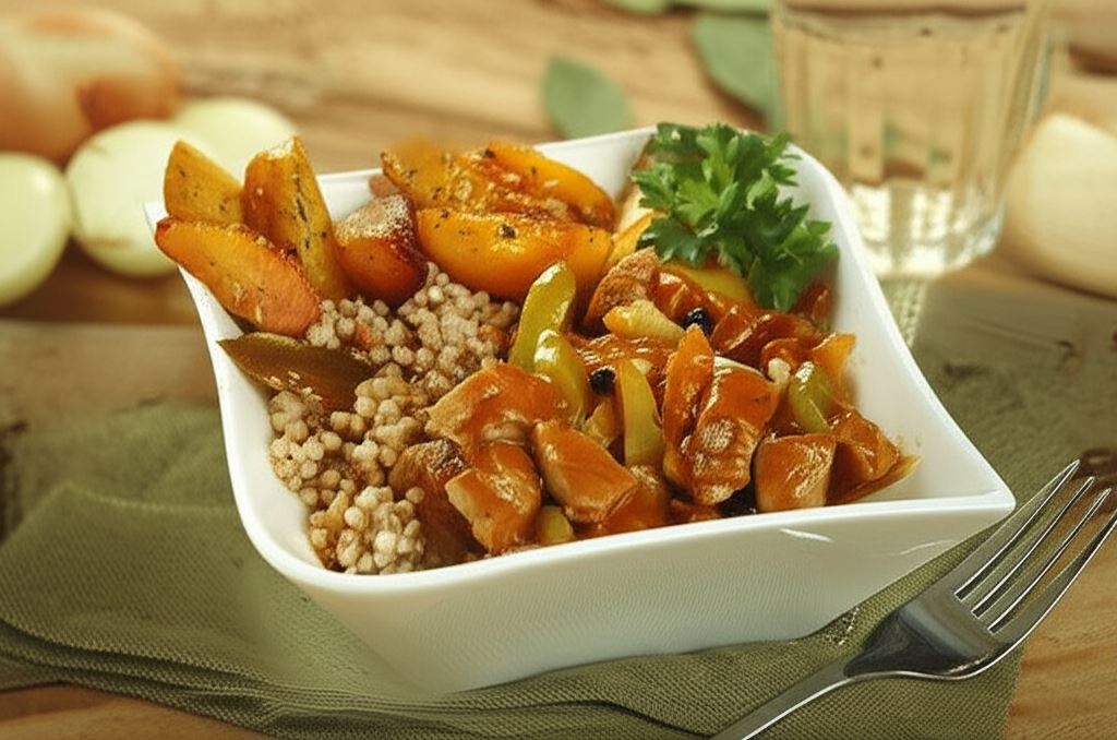 Wieprzowina duszona z cydrem