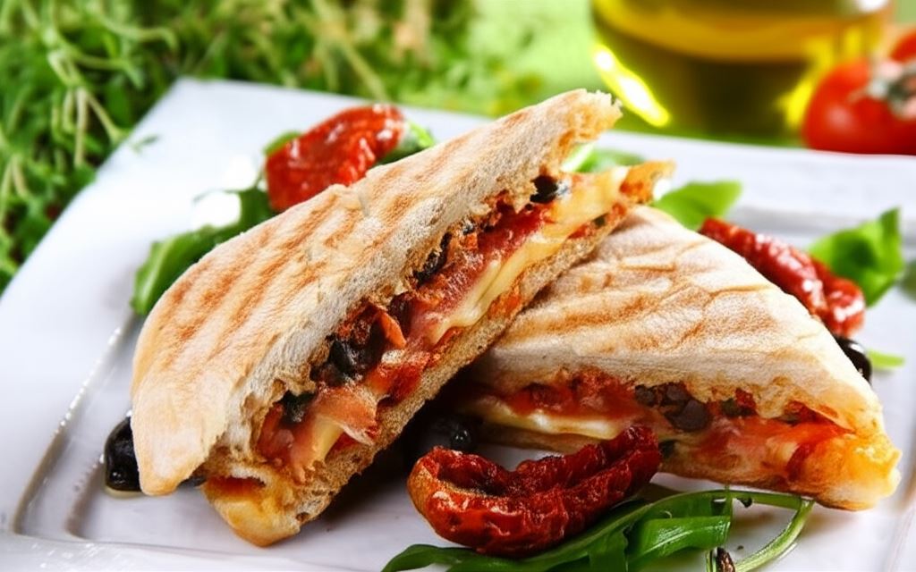 Włoskie panini z szynką i serem