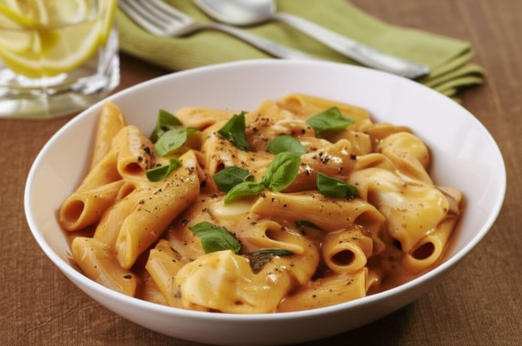 Włoskie penne z mozzarellą