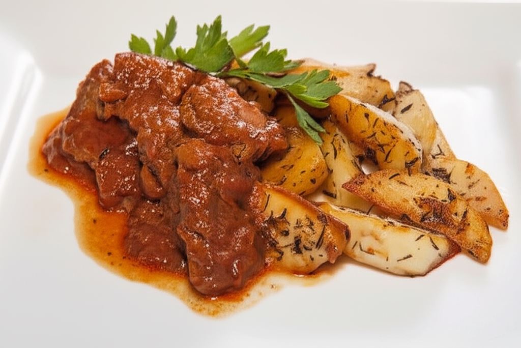 Wołowina duszona w winie