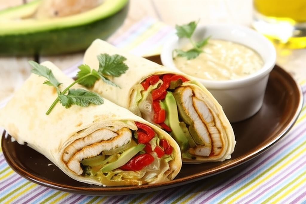 Wrapy z kurczakiem i warzywami