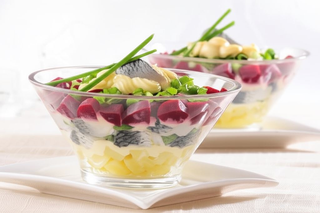 Wykwintna sałatka śledziowa z buraczkami