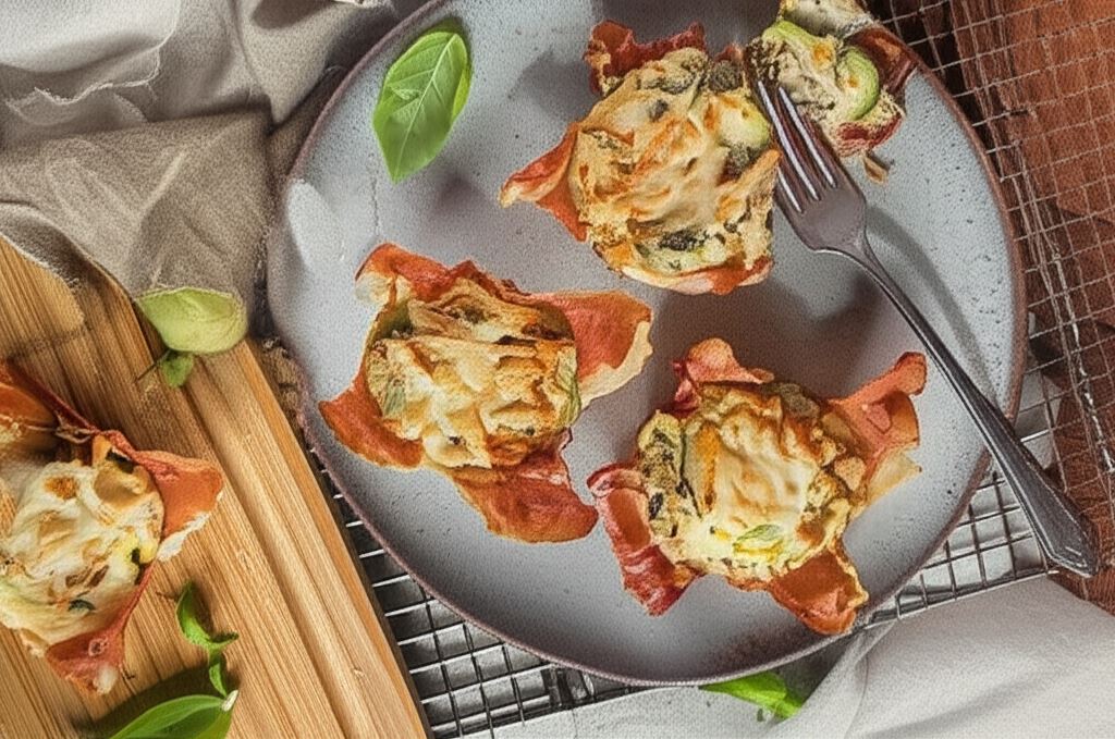 Wytrawne muffinki w listkach szynki parmeńskiej