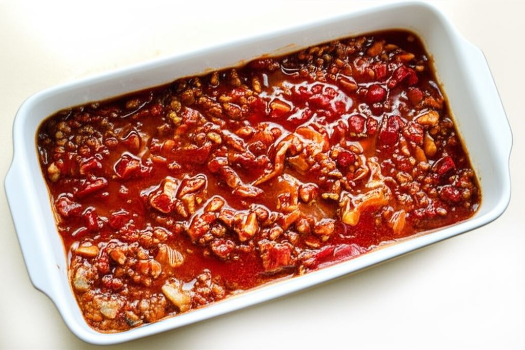 Zapiekana Peperonata z mięsem mielonym