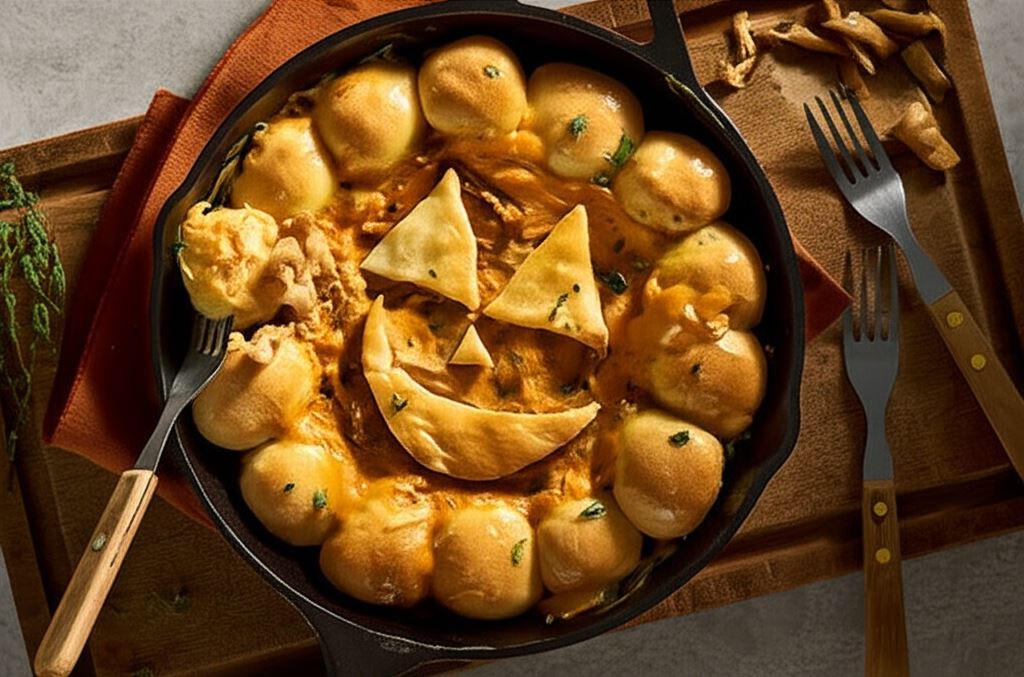 Zapiekana „pizza” na Halloween