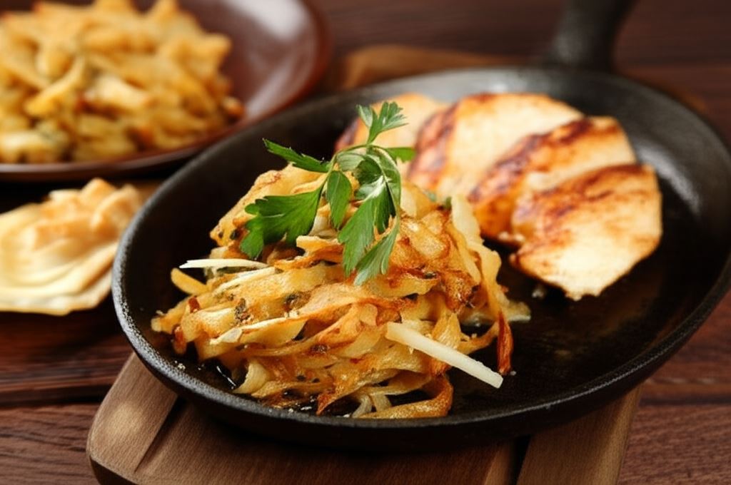 Zapiekane gniazdka z tagliatelle z kurkami i oscypkiem